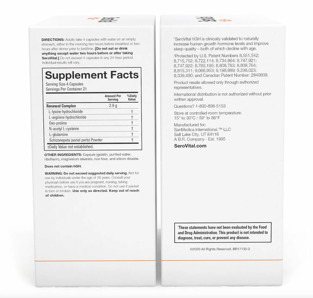 SeroVital HGH - Reverse The Signs Of Aging - 84 Capsules Accessories
