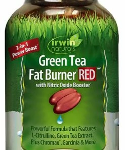 IRWIN NATURALS Rwin Naturals Green Tea Fat Burner RED With Nitric Oxide Booster - 75 Liquid Soft-Gels