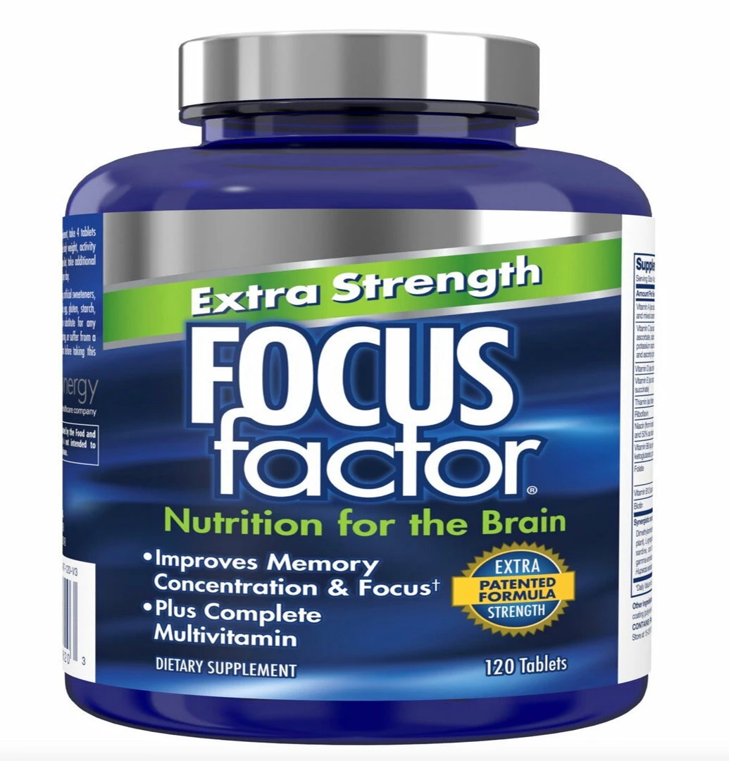 Focus Factor Extra Strength Brain Supplement & Complete Multivitamin Tablets - 120 Count Accessories