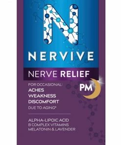 Nervive Nerve Relief PM - Dietary Supplement - For Occasional Aches, Weakness, Discomfort Due To Aging - 30 Count Accessories
