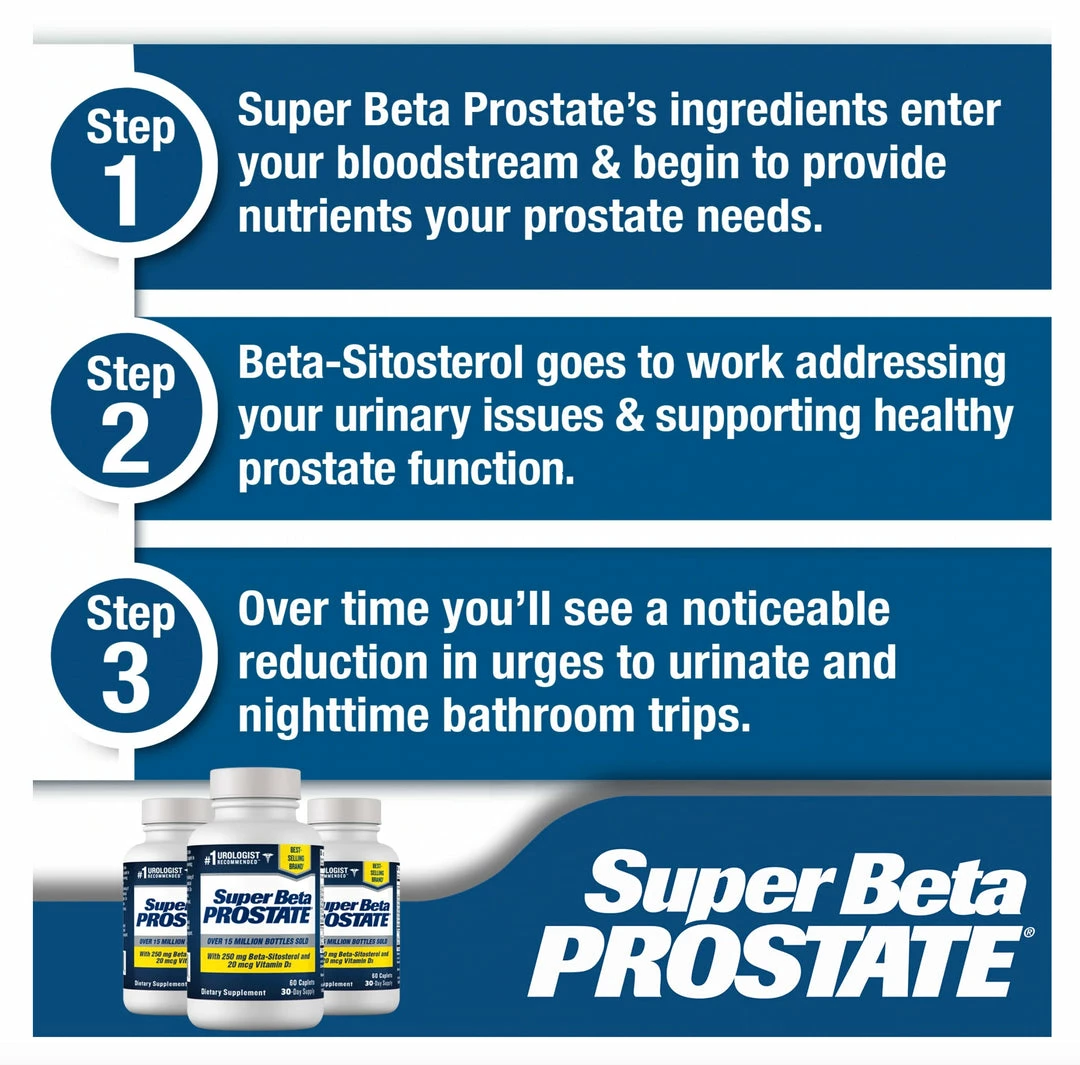 Super Beta Prostate Super Advanced Beta Prostate - #1 Urologist Recommended - Reduce Frequent Urination, Decrease Nighttime Bathroom Trips - 60 Tablets,30 Day Supply Accessories