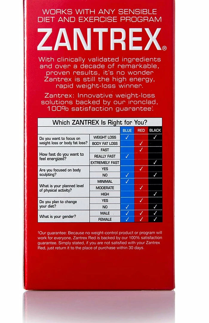 Zantrex Red Weight Loss Dietary Energy Supplement Pills - 56 Count