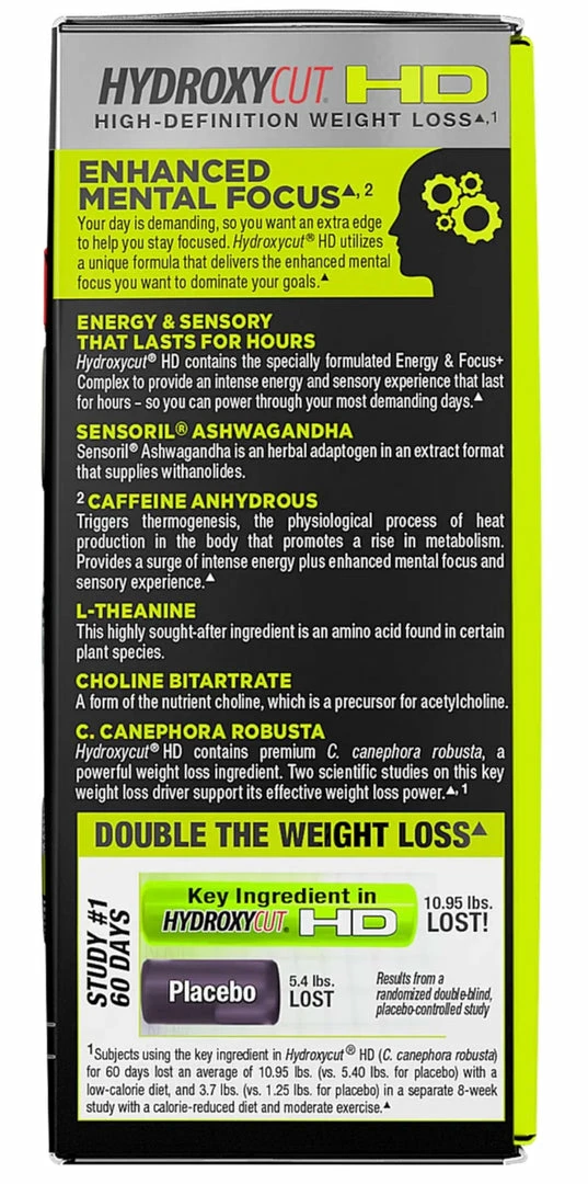 Accessories Hydroxycut HD Weight Loss Supplements - Sustainable Smart Release Energy & Metabolism Booster - 60 Capsules