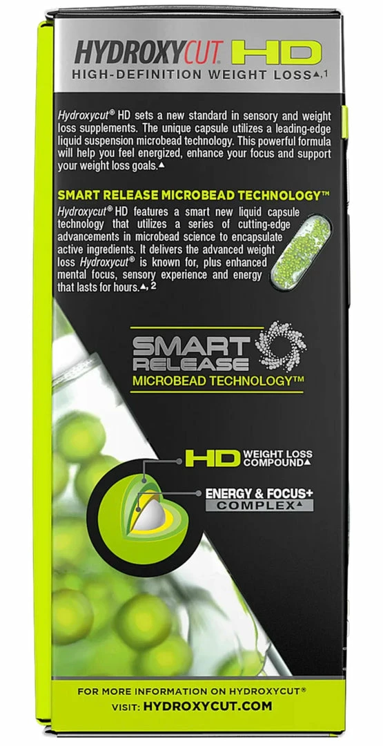 Accessories Hydroxycut HD Weight Loss Supplements - Sustainable Smart Release Energy & Metabolism Booster - 60 Capsules