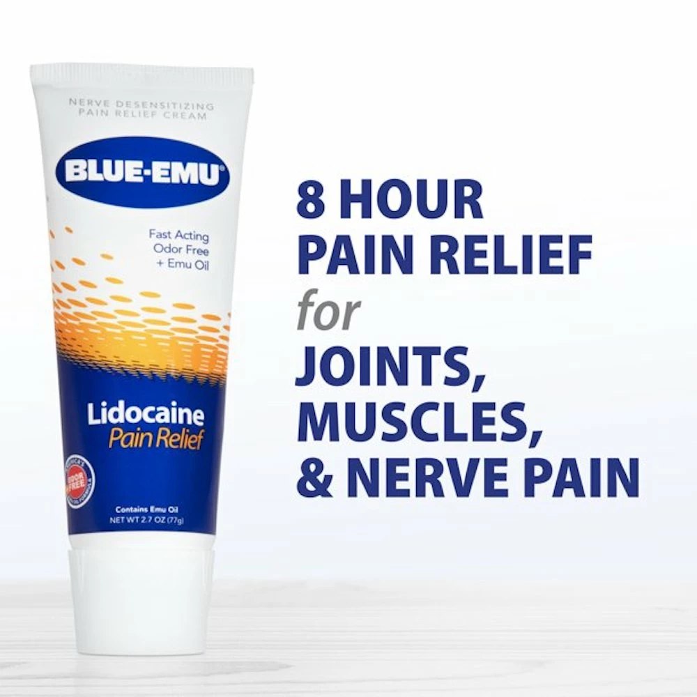 Accessories Blue-Emu Nerve Desensitizing Pain Relief Cream - 2.7 Oz -Odor Free,Fast Acting,Non-Irritating,Deep Penetrating - Lidocaine Pain Relief