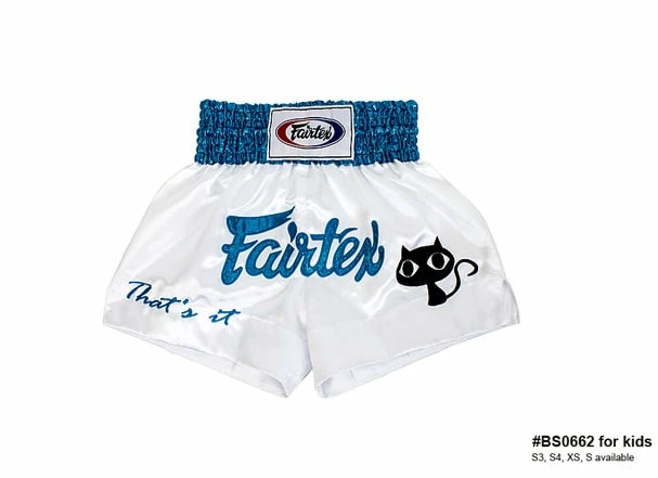 Muay Thai Shorts Fairtex "CAT" Kids Muay Thai Kickboxing Shorts - BS0662
