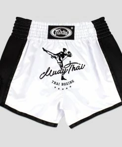 FAIRTEX SLIM CUT MUAY THAI SHORTS - BS1707 - White