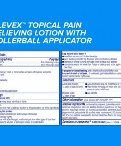 Alevex Pain Relieving Lotion - Max Strength Menthol - Massaging Stainless Steel Roll-On With Rollerball Applicator