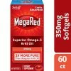 MegaRed Superior Omega-3 Krill Oil - 350mg - 60 Softgels - Schiff Accessories