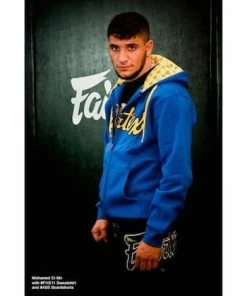 Fairtex Hooded Sweatshirt - Blue & Yellow