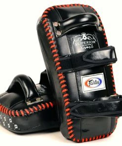 Fairtex Superior "Curved" Kick Pads - KPLS2 - 100% Genuine Cowhide Leather - Sold As Pair