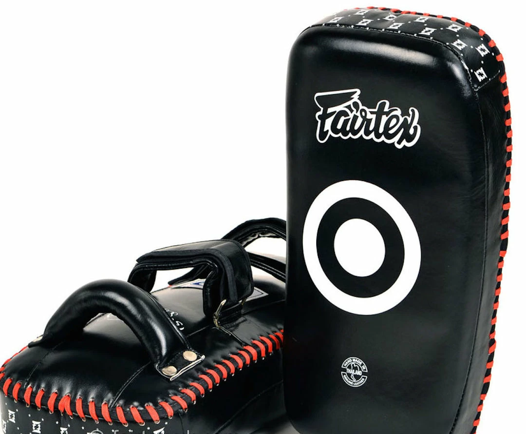 Fairtex Superior "Curved" Kick Pads - KPLS2 - 100% Genuine Cowhide Leather - Sold As Pair