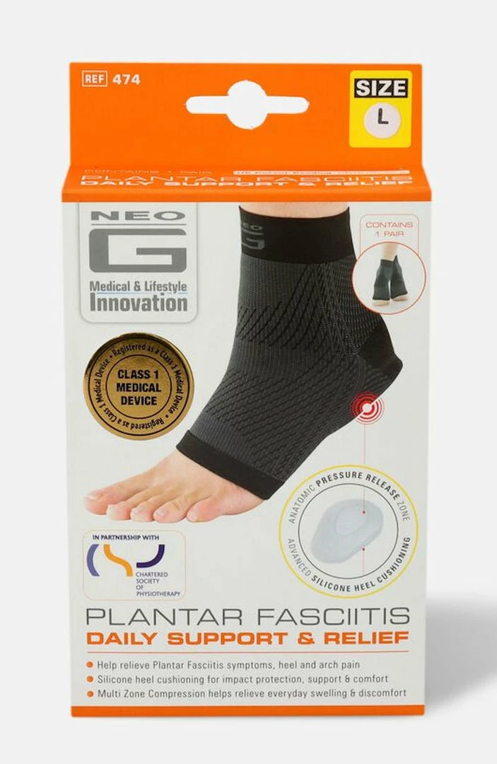 Accessories NEO G Plantar Fasciitis Daily Support & Relief - Contains 1 Pair - Helps Relieve Everyday Swelling & Discomfort