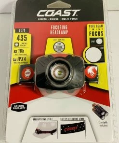 Coast 435 Lumens Bright Duel Color Headlamp - Pure Beam Twist Focus - 17 Hours Max Run Time Accessories