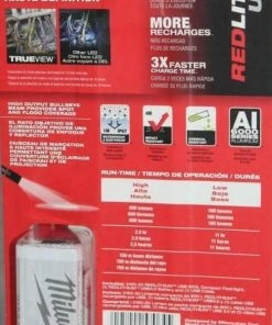 Accessories Milwaukee USB 3.0 Rechargable 800-Lumens Twist Redlithium Compact Flashlight