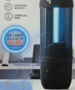 SHARPER IMAGE UV Portable Lamp Sanitizer - Home And Car Sanitizer - Rechargeable, Sanitizes Quicky, Chemical Free Accessories