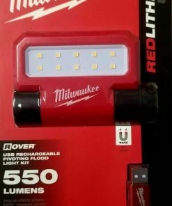 Milwaukee Rechargable 550 Lumens LED Rechargeable Pivoting Flood Light Accessories