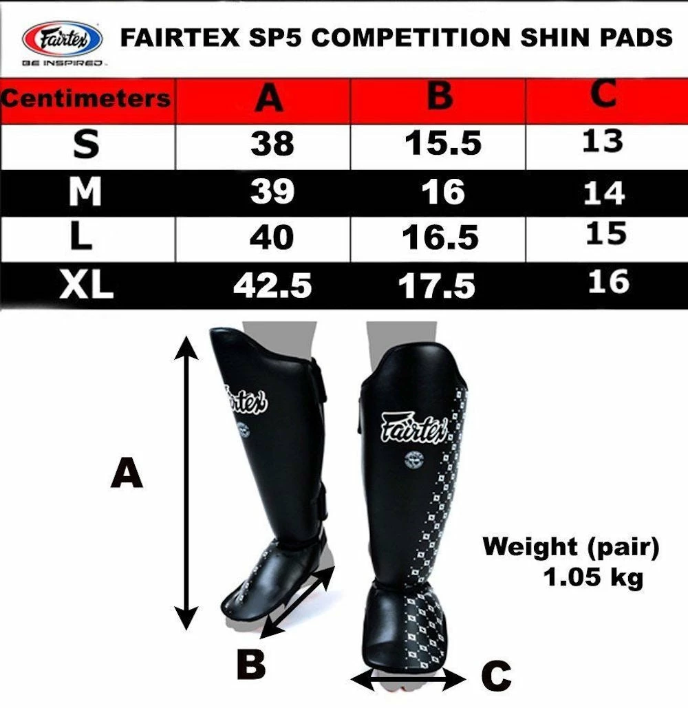 Fairtex Competition Shin Guards - SP5 - “Engineered For Top Performance”