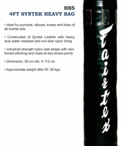 Fairtex 4ft Syntek Leather Bag - HB5 (UnFilled) - Boxing & Martial Arts Bag